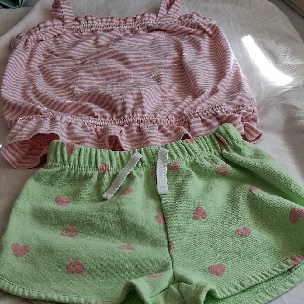 Adorable Juicy Couture Pink and Green Kids Matching Set